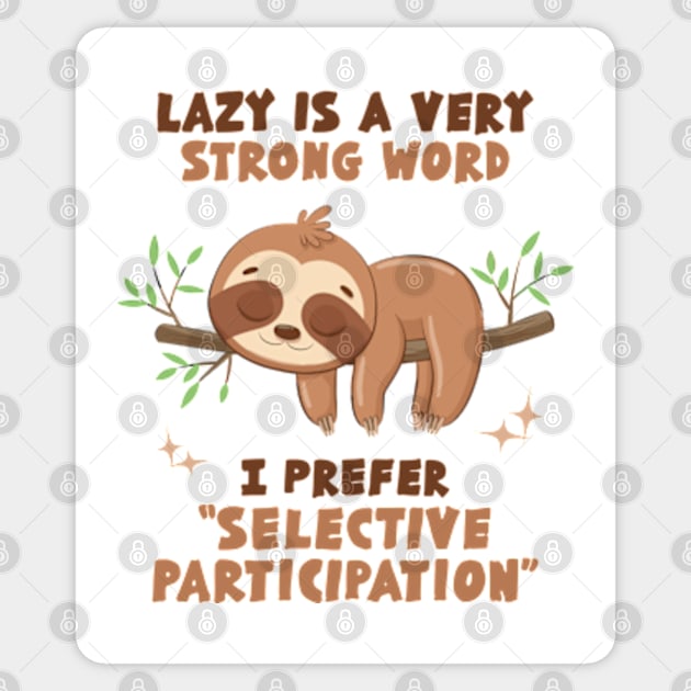 Selective Participation Sticker by Three Meat Curry